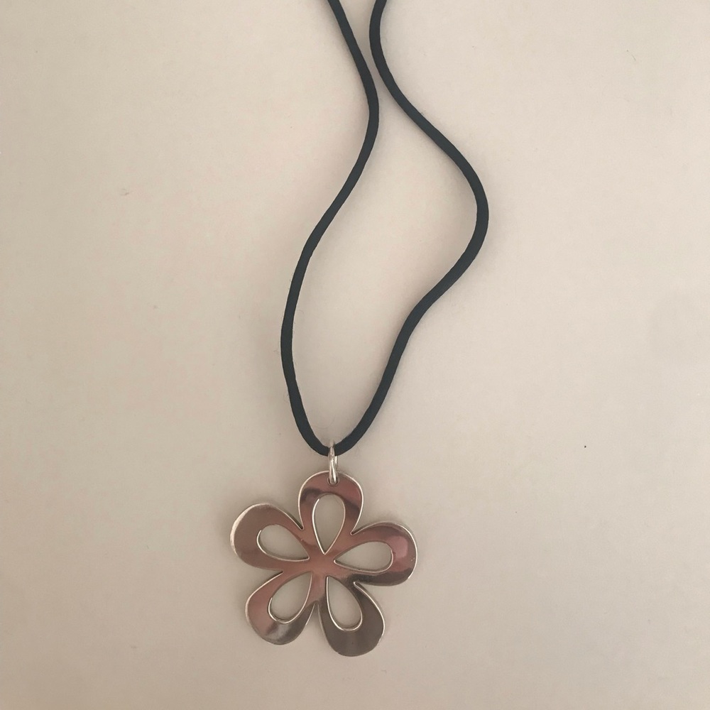 James Avery Flower Pendant in Cord